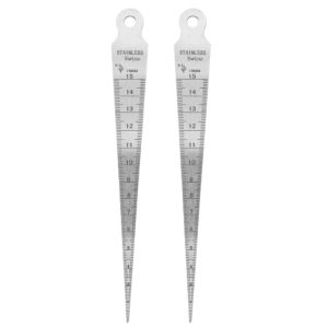 3Pcs High Precision 0-15mm Stainless Steel Tapered Gap Gauge Wedge-Shaped Feeler Industrial Mechanical Auto Repair Measuring Tool