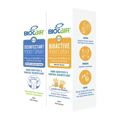 Biocair Pocket Spray Combo Twin Pack 50 ML