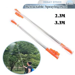 2.6/3.6/4.1m Retractable Spraying Rod For Hand Pressure Sprayer Outdoor Garden Pesticide Spray Rod Suitable For Outdoor Garden Tree Flower Spraying Pesticide Watering Etc