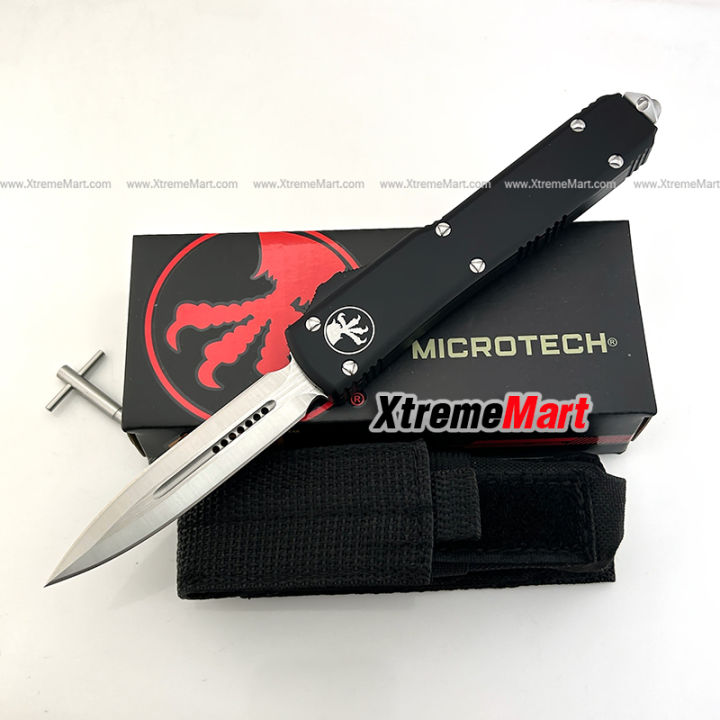 มีดสปริงขนาดกลาง Microtech (New Ultratech) คม2ด้าน ใบเงิน Combat ...