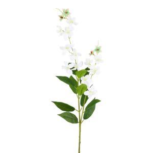 GENENIC 98cm 38.58in Artificial Jasmine Flower Branch Real Touch Plastic Fake Flowers DIY Vase Decor Handmade Silk Crabapple Blossom Flower Home Office Decor