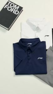 Áo polo nam Li-Ning APLS001 Áo thun nam cổ bẻ vải thể thao mềm mát co giãn tốt thoáng mát 55-93kg