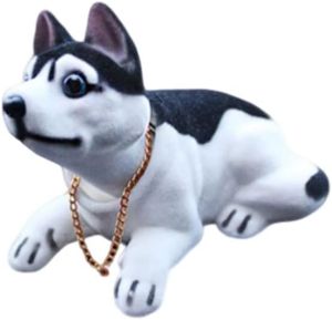 BESPORTBLE 1pc Shaking Dog Ornament for Car Cute Husky Decoration for Dashboard Adorable Cartoon Car Accessory for Dog