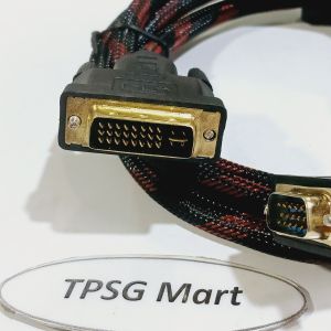 Cáp DVI ra VGA dài 1.5M (Chuẩn DVI - I (Chân kim 24 + 5) ra VGA (Chân kim 15)