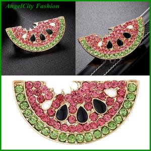 AngelCity Fashion Store Fashion Watermelon Brooch Pin Collar Badge Corsage Jewelry Accessories
