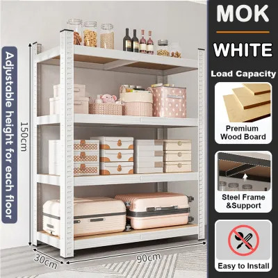 Rack Steel Storage Shelves Metal rack 6 Layers Adjustable Boltless organizer rack shelf Stainless rack storage Angle Rack Metal Shelf