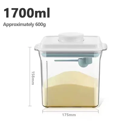 ANKOU Air Tight Milk Powder Container Milk Storage Container Powder with Scraper - Rectangle Scraper