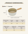 NEOFLAM Fika 18cm Saucepan │ Non-Stick Xtrema Ceramic Coating │ Silicone Rimmed Glass Lid. 