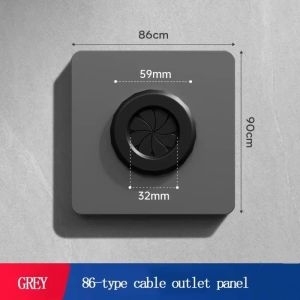 RBRY With Outlet Hole Cable Outlet Panel Cover Type 86 Rotating Opening Blank Socket Cover Decorative Wall Blank Panel Home