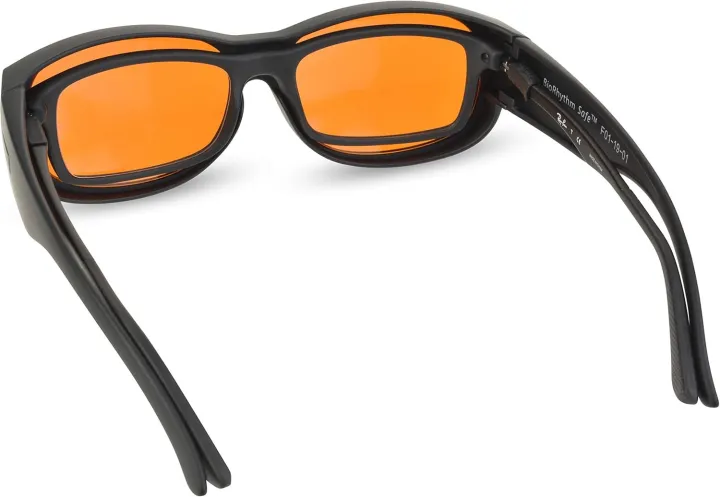 Spectra479 - Fit Over 99.9% Blue Light Blocking Glasses for Sleep - Amber Nighttime Eyewear - Turn your Prescription & Reading Glasses Into World-Class