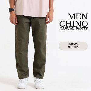 Men Chino Smart Casual Relaxed Pant Straight Tapered Trouser Long Pant Seluar Panjang Lelaki Slack [5XL]