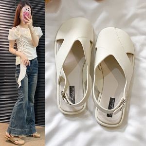 Flip-flops Fashion Buckle Loop Decoration Slippers Elegance Good Support Lightweight Water-resistant