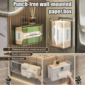 Drawer Box Convenient and Practical Tissue Box Acrylic No-punch Wooden Decoration Smooth and Non-jamming