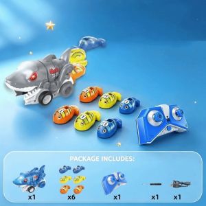 LZHDP MALL Snake Toy Remote Control Engineering Toy Animal Remote Control Toy Simulation Model Car Model ic RC Eating Car Toy Battle Game Toy with ic Splicing Dinosaur Monster Truck Cool Gift