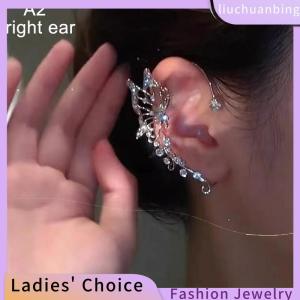 [Hot Sale Jewellery]liuchuanbing Fashion Sparkling Elf Butterfly Ear Cuff Without Clip Earrings Elegant Ear Clip For Women Exquisite Ear Cuff Wedding Jewelry
