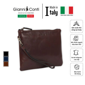 Clutch Nam Bằng Da Thật Màu Đen - Gianni Conti - Sản Xuất Thủ Công Tại Italy_9405070-10