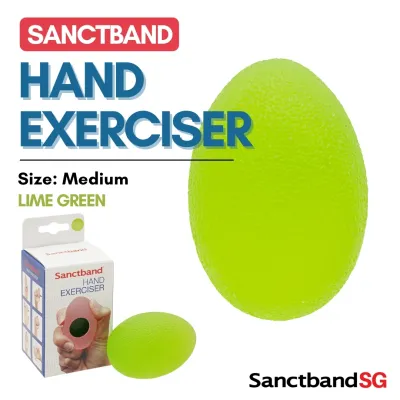Sanctband Hand Therapy Exercisers Medium Strength Exerciser Fingers Therapy Exercisers Lime Green Colour Improve Grip Hand Exerciser