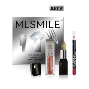 GUAIP Pencil Sharpener Multi-Combination Lip Kit Easy To Color With Lip Liner Fine Glitter Lipstick Lip Gloss Waterproof Lip Makeup Suit Women