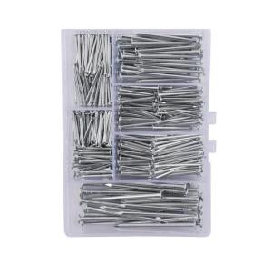 350Pcs Round Head Wall Nails 5 Sizes Iron Small Nails Assortment Set Picture Hanging Nails Hardware Easy to Install