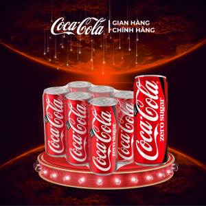 [SIÊU SALE ] Lốc 6 Lon Nước Ngọt Giải Khát Không Đường Coca-Cola Zero 320ml/Lon Sale 10.10 Coca-Cola Chính Hãng_LD
