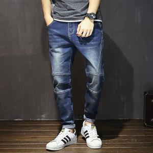 SULEE Summer New Large Size Jeans Male Korean Loose Wash High Quality Jeans Mens Trousers Stretch Feet
