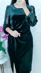 Dress korea beludru import premium real picture