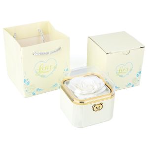 THANKSKY Chống bụi Hộp đựng dây chuyền lật Dễ thương Lãng mạn Hộp lưu trữ trang sức bất ngờ Thời trang Tự động Hộp hoa hồng xoay Cho Ngày Valentine