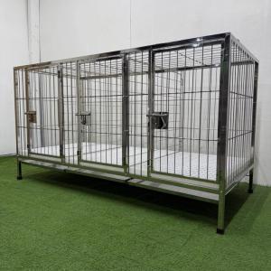 2x4.5x2.5 3doors framed.. STAINLESS 304 DOG CAGE.. HEAVY DUTY