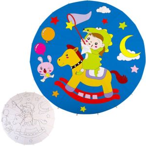 CC SP White Oil Paper 1Pcs DIY Wedding Birthday Long-handle Decorative Handmade Photography Prop Painting Supplies Paper Umbrella Dance Prop