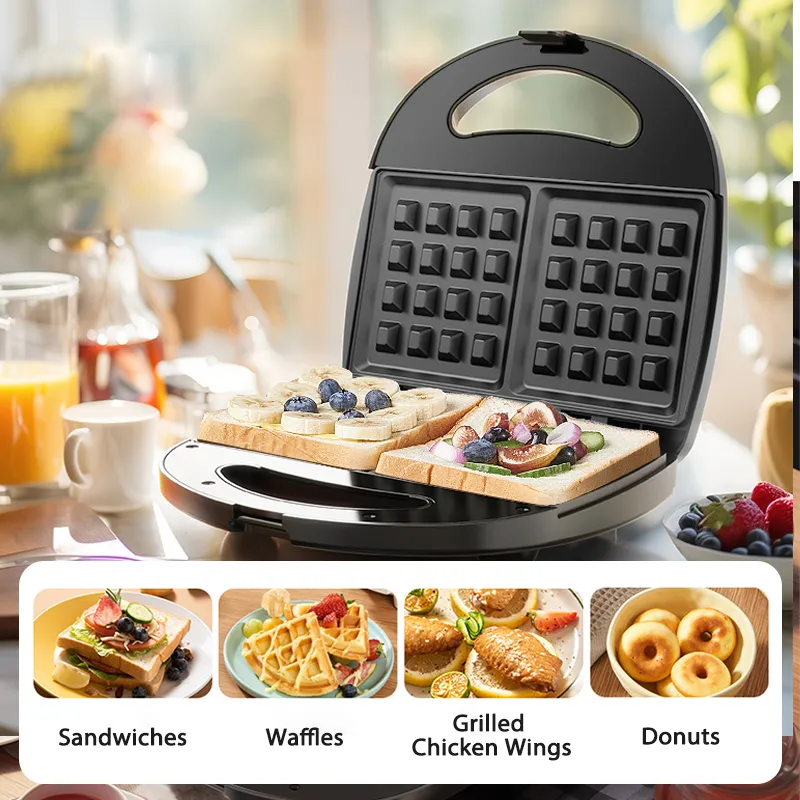 HODEKT Sandwich Maker Breakfast Maker Waffle Maker Mini Electric Sandwich  Pancake Maker Non Stick Kitchen Cooking