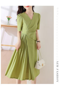gaun casual import/dress wanita korea d7937/midi dress import/gaun pesta