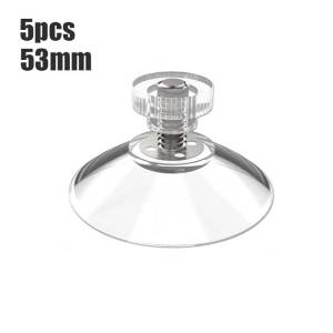 5Pcs Clear Screws Suction Cup Hooks Suction Pads With Thread - 32/41/53mm