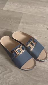 [Free Shipping] 2026 New Plus-Size 36-43 Summer Metal Buckle Sandals With A Single Strap And Soft Non-Slip Soles For Women