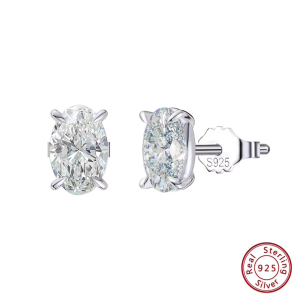 ORSA JEWELS Exquisite 925 Sterling Silver Zircon Earrings for Women Shiny 8A Premium Cubic Zirconia Earrings Party Jewelry LZE032026