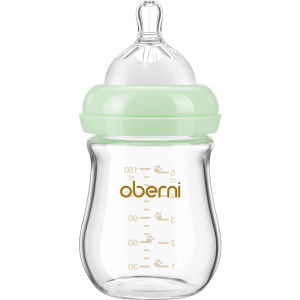 Wide Neck Glass Bottle Baby Feeding Bottle Anti-Colic Feeding Bottle 150ML With Nipple
