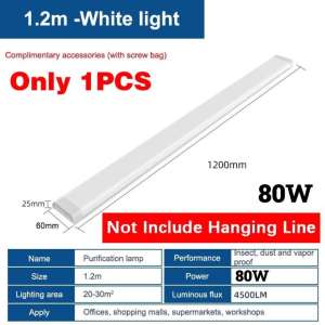 SZ 1PCS Fluorescent LED Strip 120cm Integrated Lighting T-Tube Super Bright Low Voltage Start LED Strip 80W 120CM