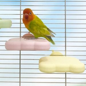OUTOPEN Bite Resistant Pumice Parrot Stand Detachable Tooth Grinding Claw Grinding Stand Parrot Support Board Wear Resistant Bird Resting Platform for Bird Cage