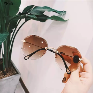 YPSS Sunglasses for Women Korean Style Driving UV400 Europe and America Trend Retro Sun Protection Cycling Shades Authentic Vintage Ladies Glasses Christmas