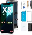 Screen Replacement for iPhone Xs Max 6.5', 3D Touch Display Full Repair kit, Digitizer Assembly with Tools Set, Tempered Glass, Instruction. 