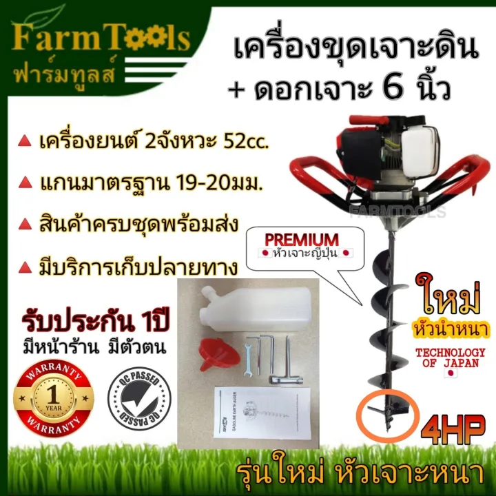 7 อันดับ เครื่องเจาะดิน ยี่ห้อไหนดี? อัปเดตปี 2025 สำหรับงานสวนและเกษตร