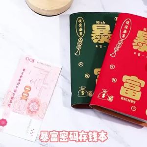 【Ship in 24H】Ship 24h100 Envelopes Saving Challenge Book Money Saving Envelope Leather Waterproof Money Clip Cash Planner Money Plan Saving 现金存钱本