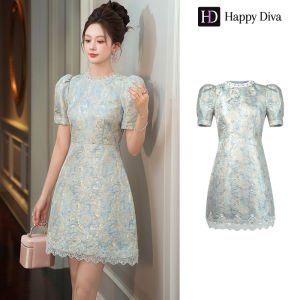 Happy Diva Womens Dresses Blue Print Mini Dress Wedding Formal Party Dress Student Graduation Ceremony Dress Casual Dress 28001