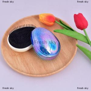 [COD] Fresh sky Hair Brush Comb Egg Round Shape Soft Styling Tools Hair Brushes Detangling Comb