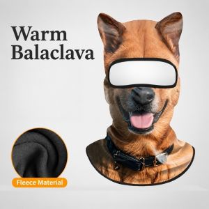 K10SEQ Chống gió. nạ trùm đầu Balaclava dành cho cả nam và nữ. Lớp lót ấm áp Co giãn nạ che kín dùng cho mùa đông. lạ Sống động như thật Mũ che đầu hình động vật Trượt tuyết đạp xe.