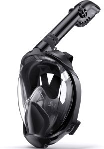 Seafrogs Full Face Snorkeling and Diving Mask with 180° Panoramic Viewing Snorkel Mask for Adults and Kids Anti Fog & Anti Leak
