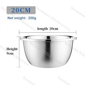 Stainless Steel Mixing Bowls Set 2PCS Kitchen Baking Salad Cooking Bowls Food Prep Durable Rust Resistant Easy Clean Stackable