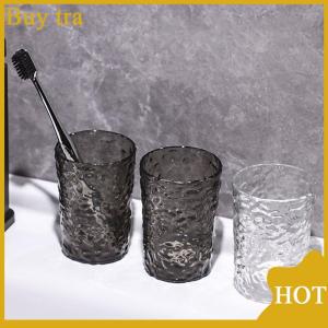 [Buytra] ถ้วยใส่น้ำยาบ้วนปากแปรงสีฟันพลาสติกพร้อมที่จับแก้วน้ำในบ้านห้องน้ำแบบพกพาที่วางแปรงสีฟันโปร่งใส