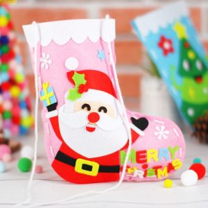 FOUNDTWO Trang trí nhà Vớ giáng sinh tự làm Vải không dệt Người tuyết Vớ giáng sinh có thể treo Đồ thủ công mỹ nghệ Thủ công Túi giáng sinh hình nai sừng tấm di động Giáng sinh