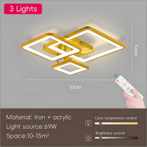 Y&C Nordic Simple Creative Lamp LED Home Bedroom Dining Room Ceiling Light Modern Living Room Light