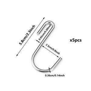 5pcs Stainless Steel S Hooks Gardening Basket S-shaped Hooks Pot Hooks Hanging Hangers Hooks For Kitchen Bathroom Bedroom And Office: Pan Pot Coat Bag Plants Home Kitchen Supplies